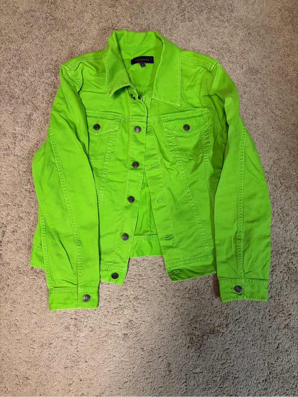 Talbots Neon Green Cotton Jacket